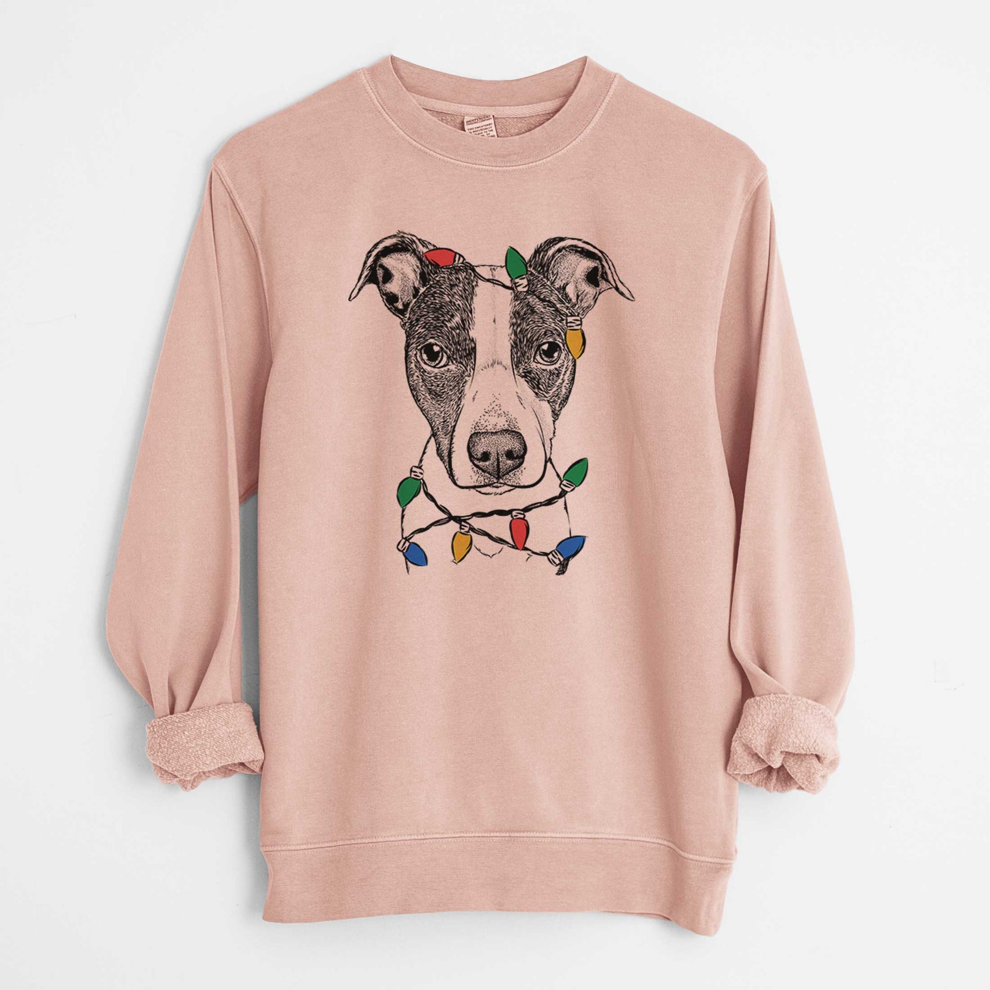 Christmas Lights Roxy the Bo Jack - Unisex Pigment Dyed Crew Sweatshirt