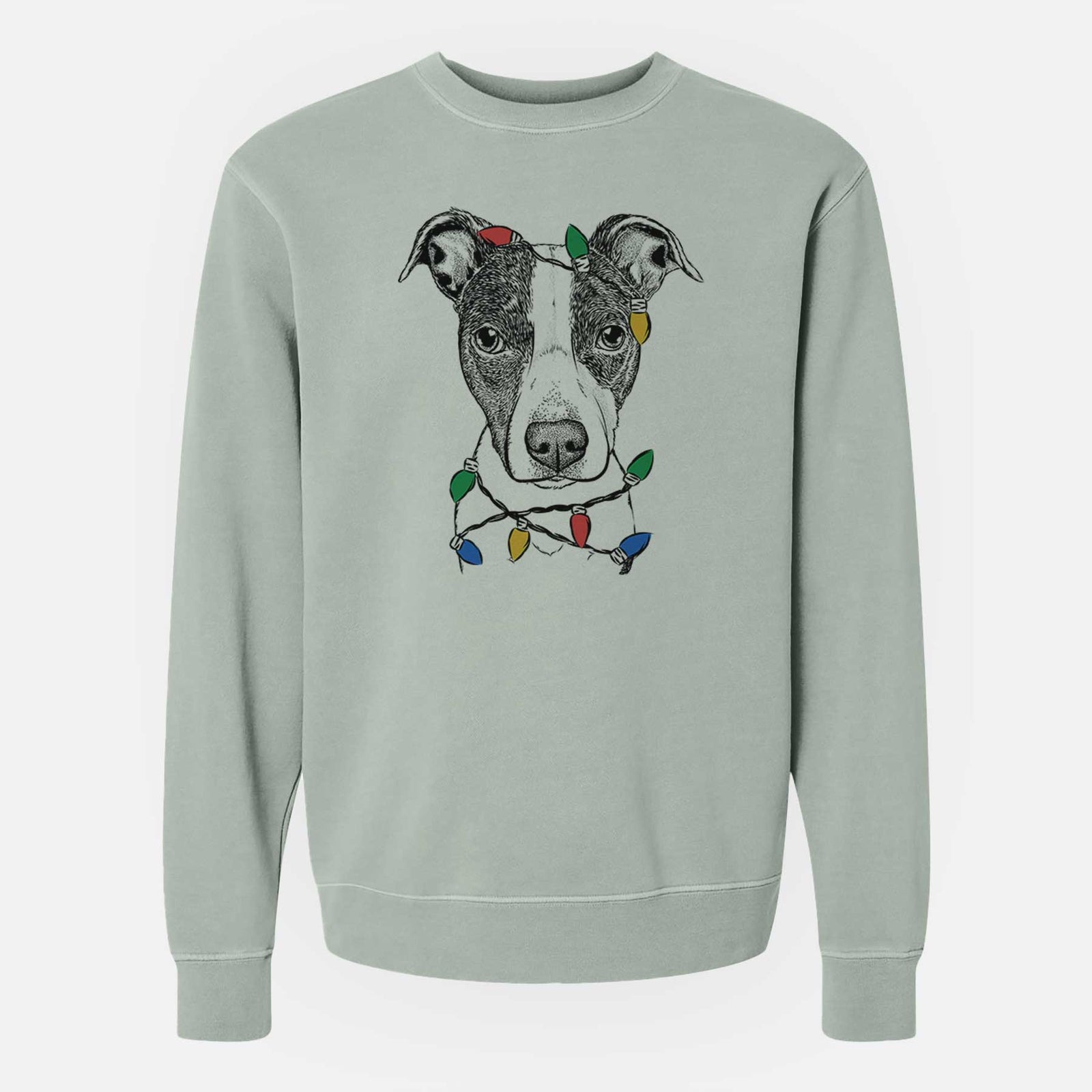 Christmas Lights Roxy the Bo Jack - Unisex Pigment Dyed Crew Sweatshirt