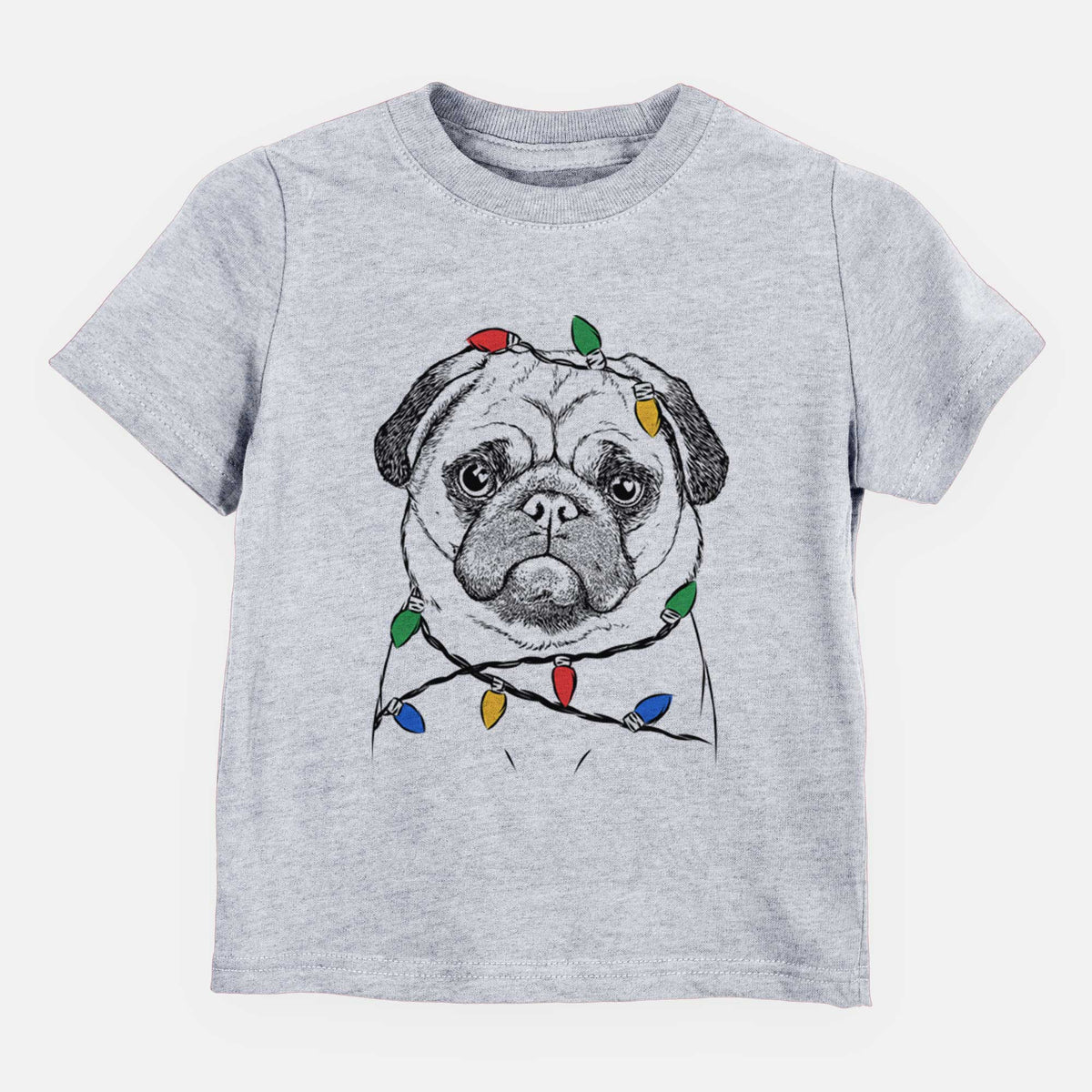 Christmas Lights Ruby the Pug - Kids/Youth/Toddler Shirt