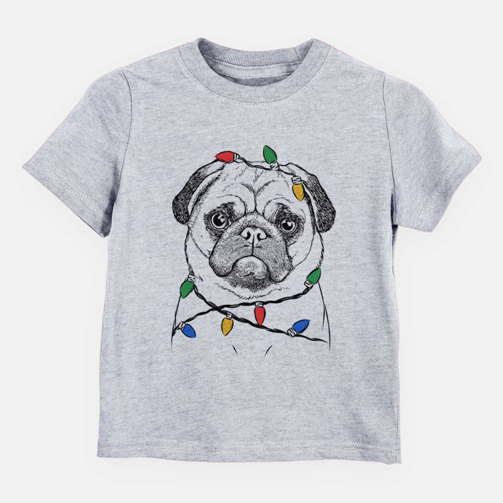 Christmas Lights Ruby the Pug - Kids/Youth/Toddler Shirt