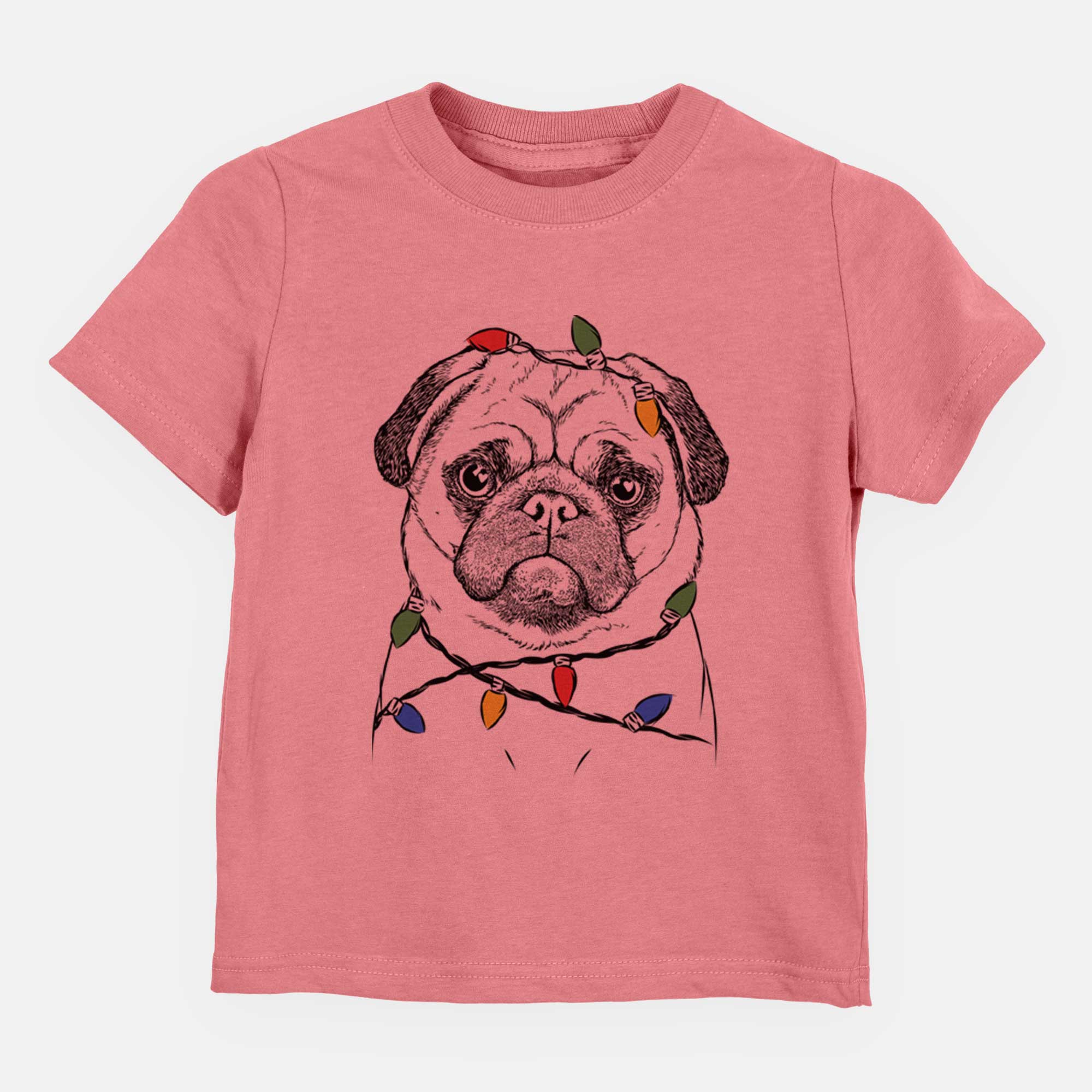 Christmas Lights Ruby the Pug - Kids/Youth/Toddler Shirt