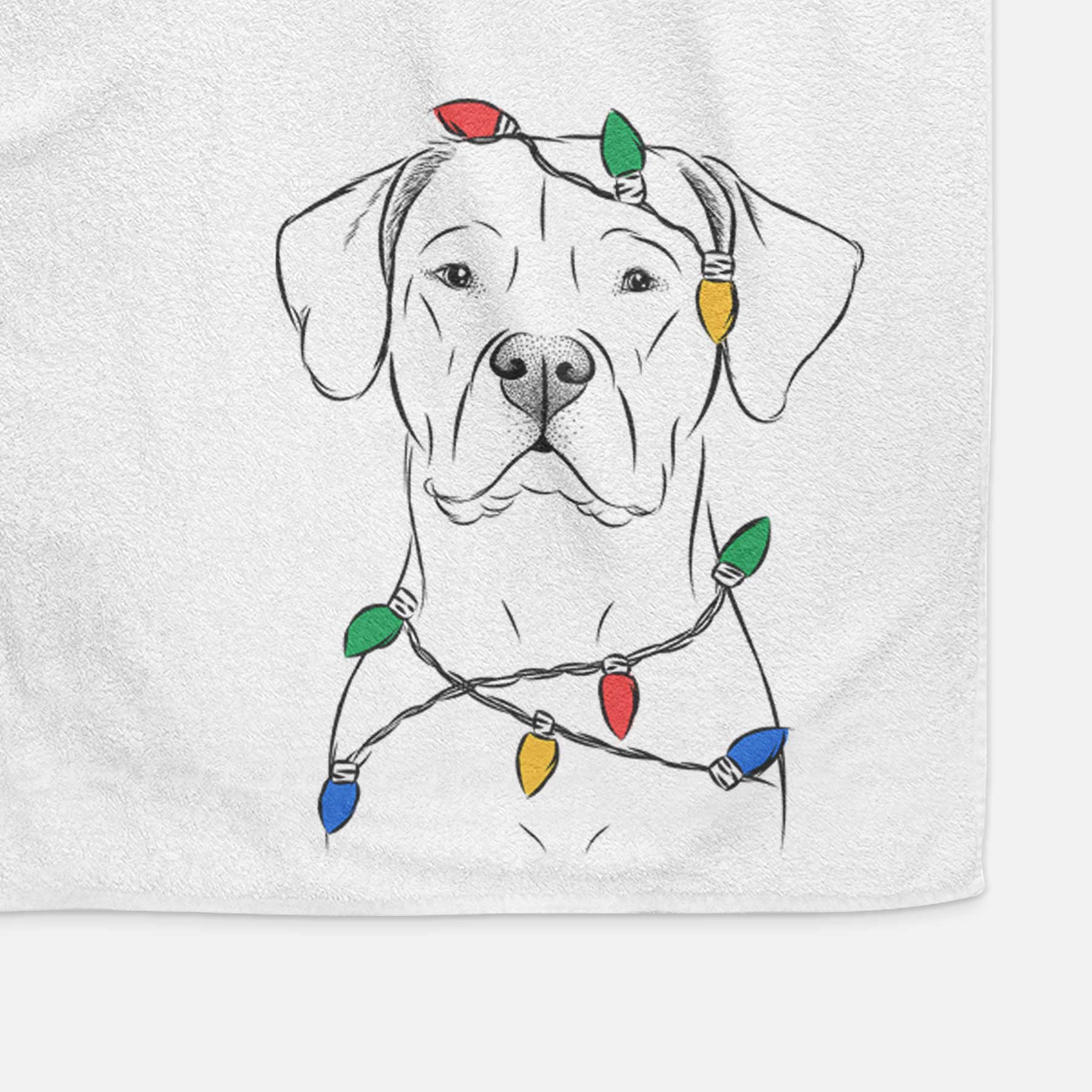 Rufio the Dogo Argentino Decorative Hand Towel