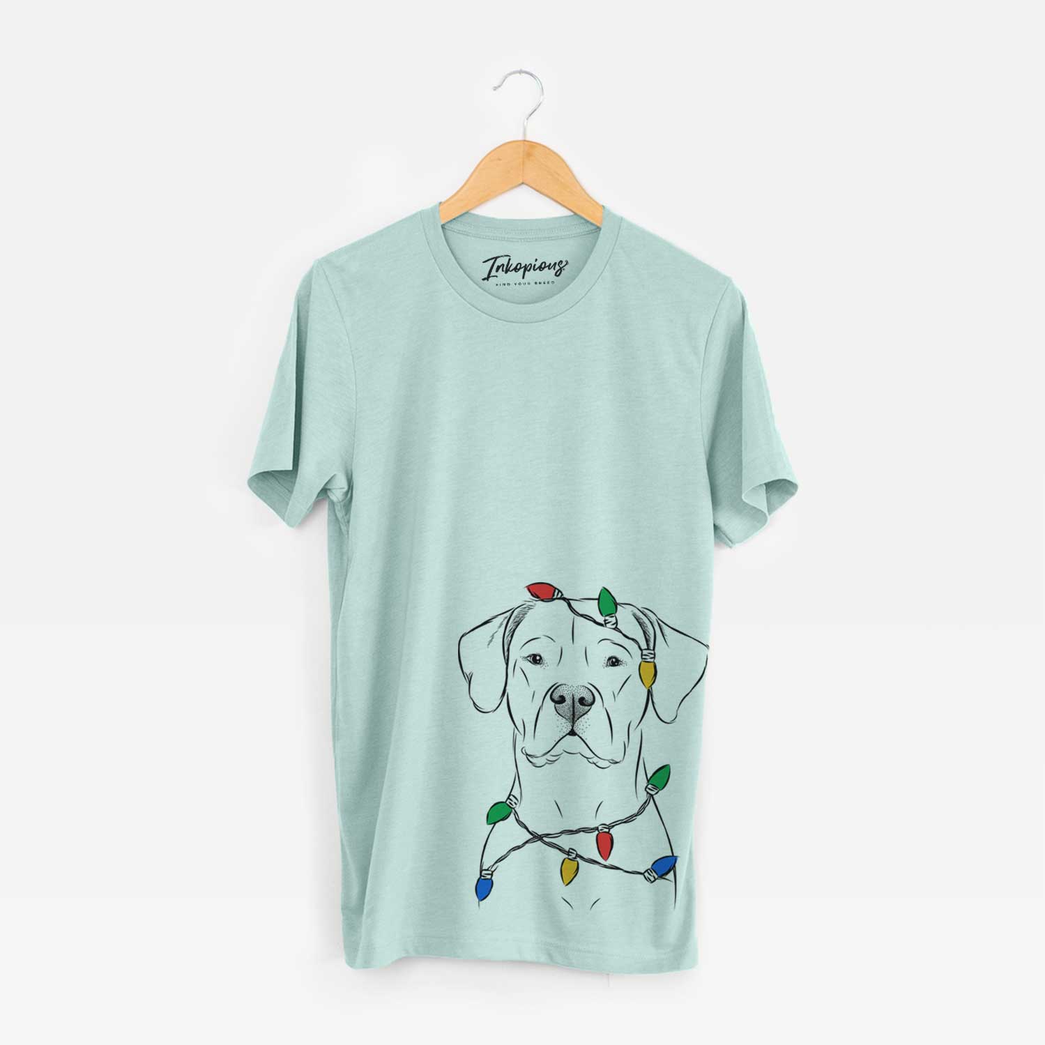 Christmas Lights Rufio the Dogo Argentino - Unisex Crewneck