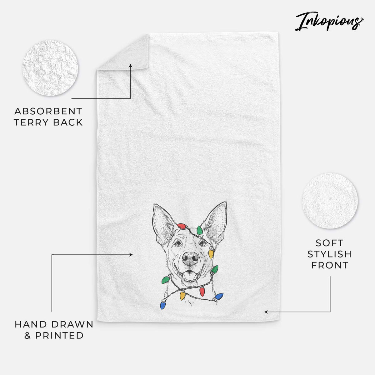 Rumley the Kelpie Mix Decorative Hand Towel
