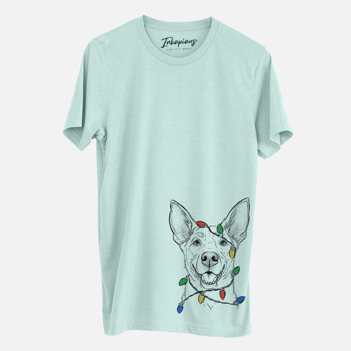 Christmas Lights Rumley the Kelpie Mix - Unisex Crewneck