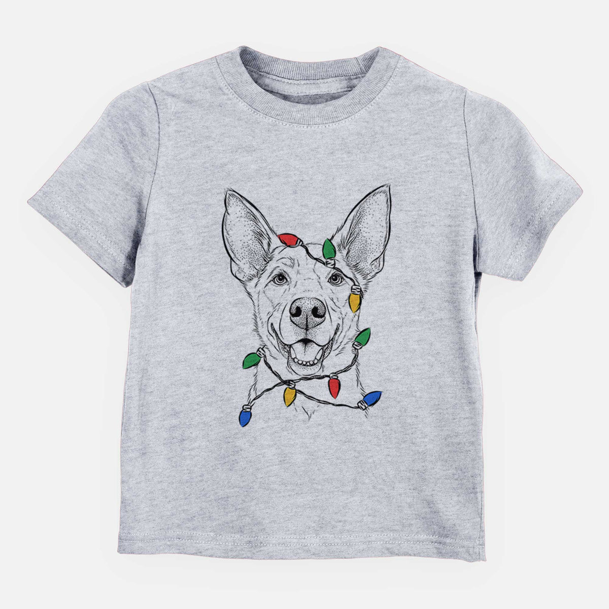 Christmas Lights Rumley the Kelpie Mix - Kids/Youth/Toddler Shirt