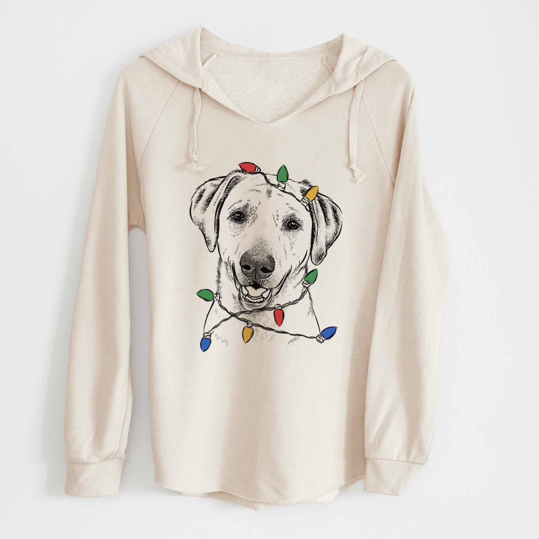 Christmas Lights Rusty the Labrador Retriever - Cali Wave Hooded Sweatshirt