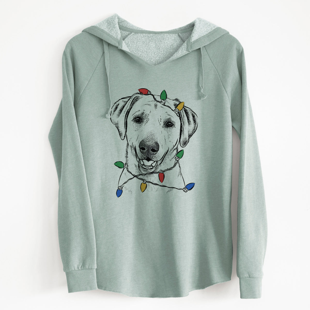 Christmas Lights Rusty the Labrador Retriever - Cali Wave Hooded Sweatshirt