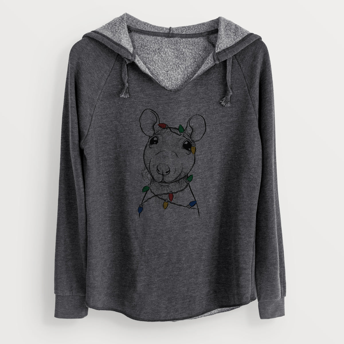 Christmas Lights Ruthie the Hairless Rat - Cali Wave Hooded Sweatshirt