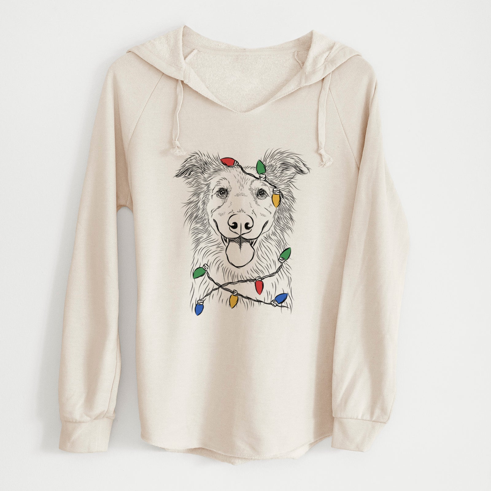 Christmas Lights Ruxtin the Mixed Breed - Cali Wave Hooded Sweatshirt