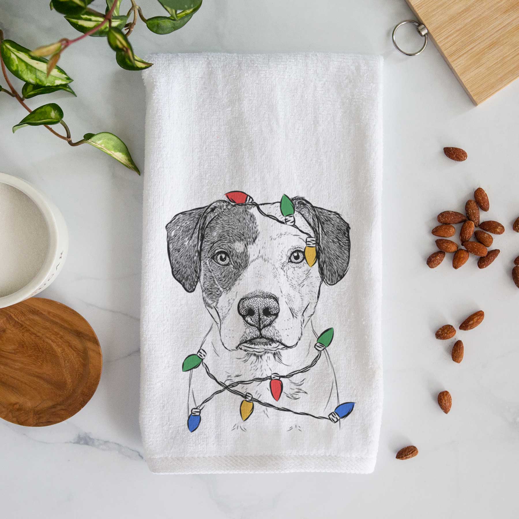 Ryleigh the Beagle Pitbull Mix Decorative Hand Towel