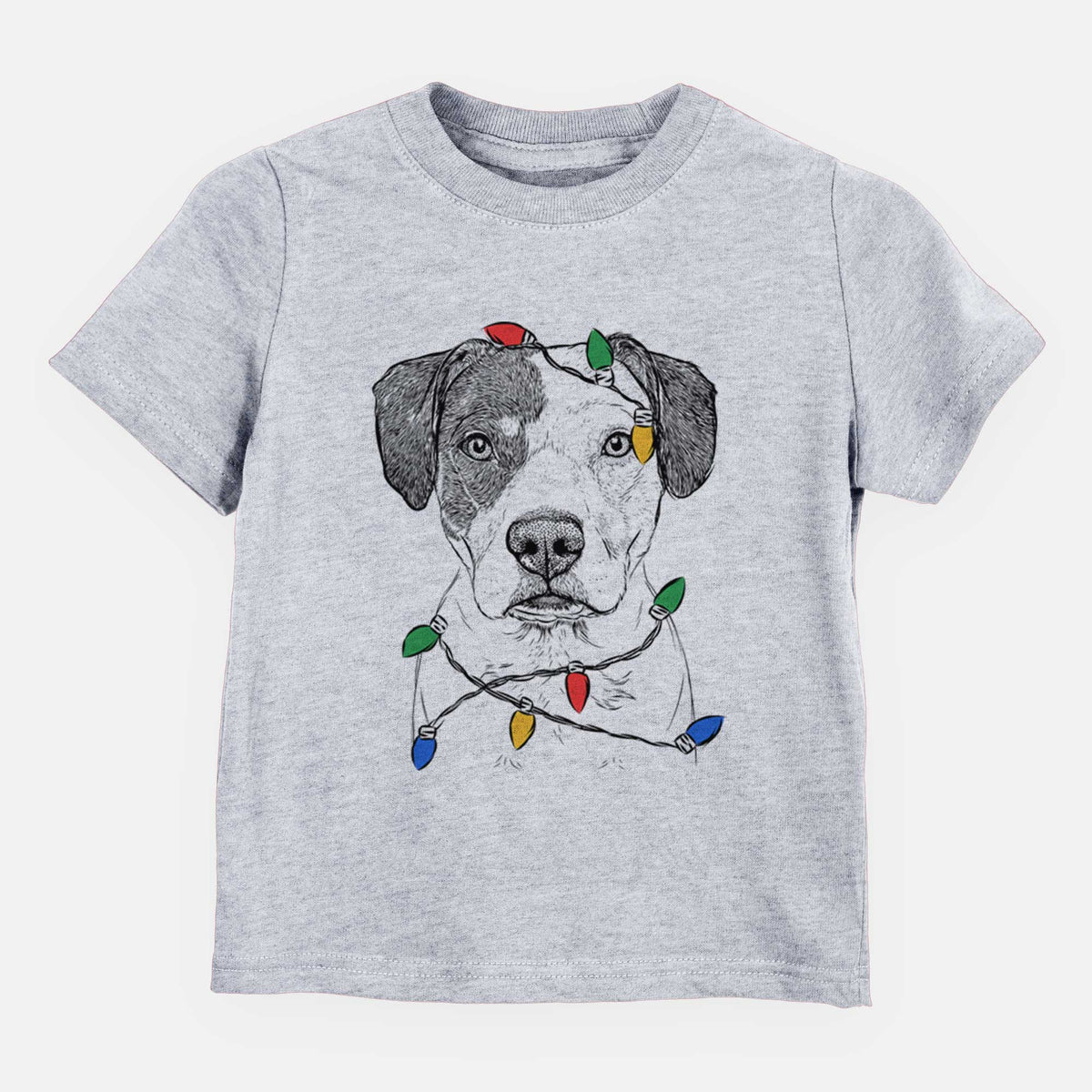 Christmas Lights Ryleigh the Beagle Pitbull Mix - Kids/Youth/Toddler Shirt