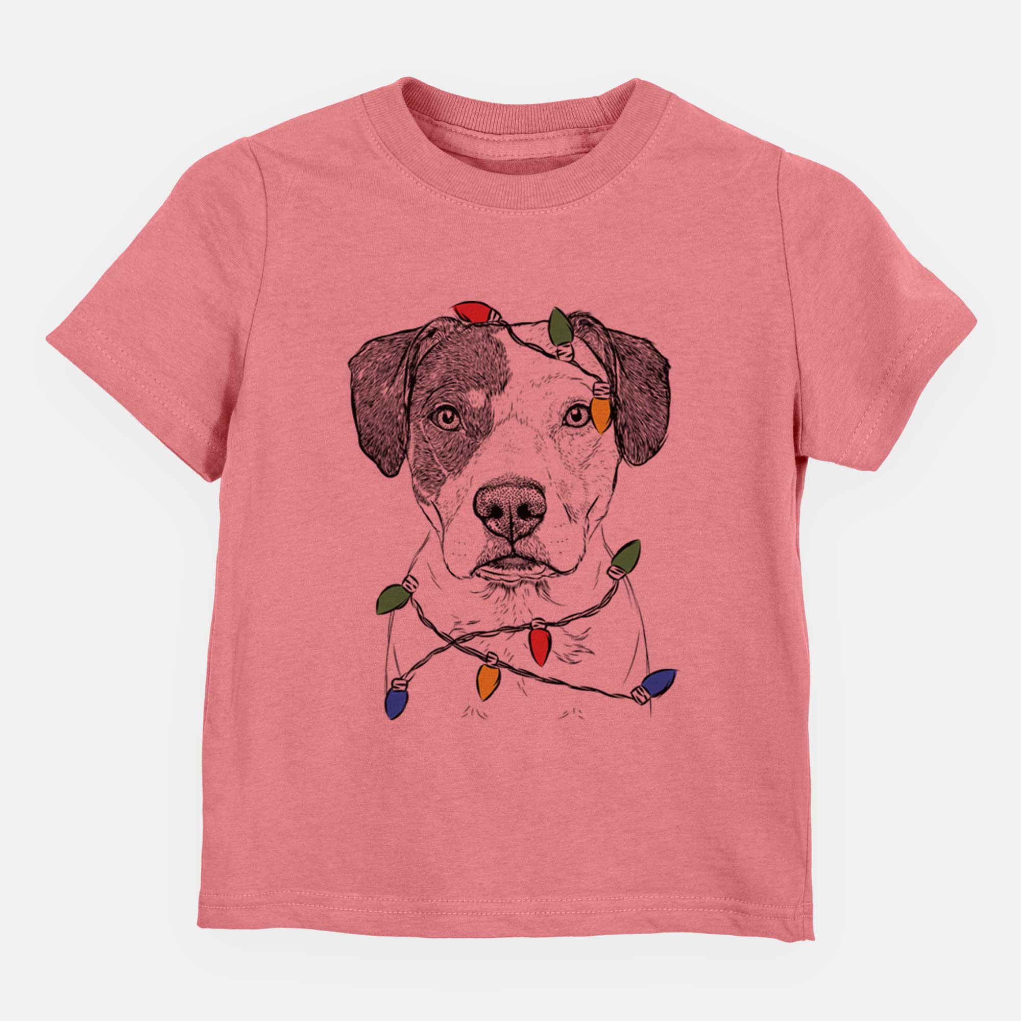 Christmas Lights Ryleigh the Beagle Pitbull Mix - Kids/Youth/Toddler Shirt