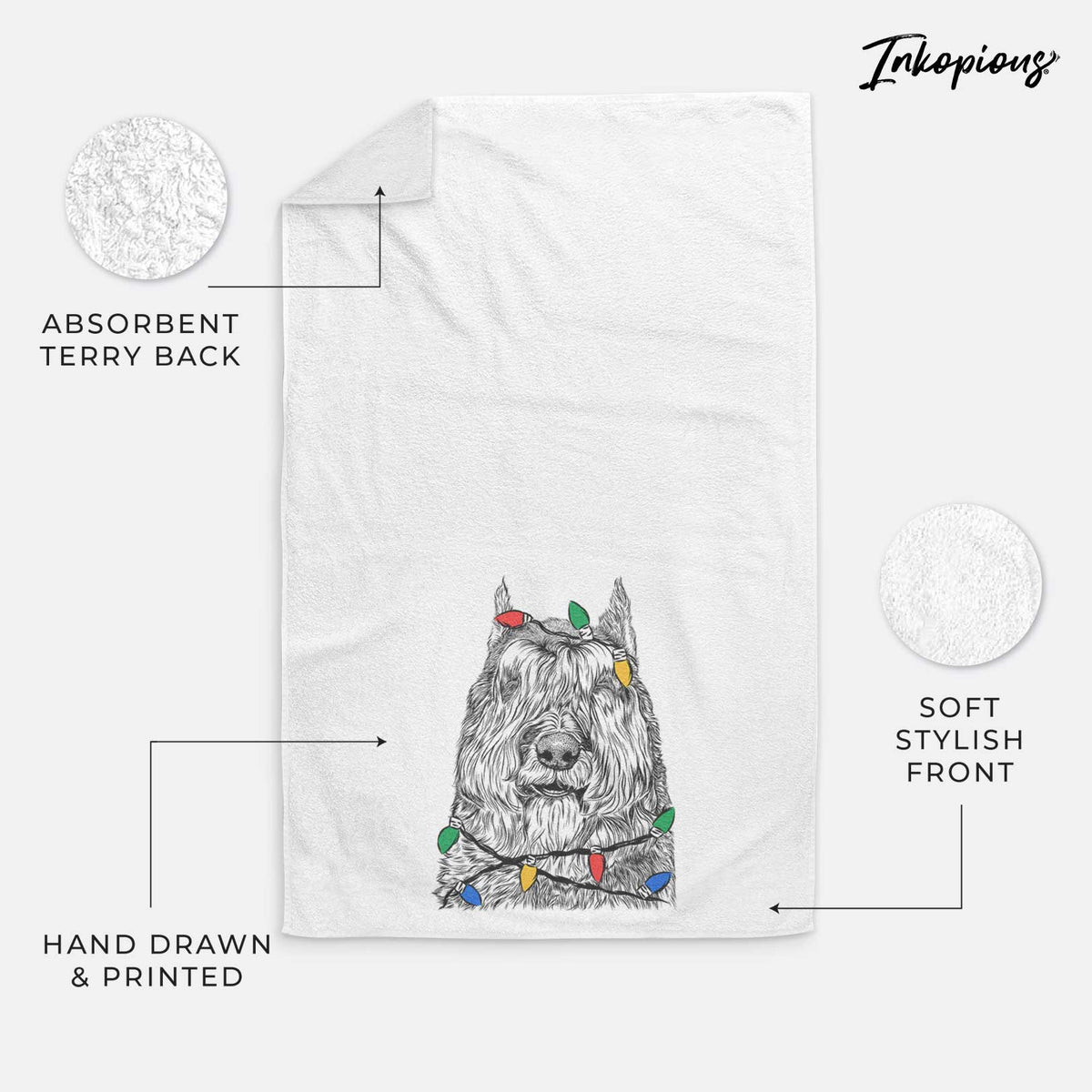 Sabre the Bouvier Des Flandres Decorative Hand Towel