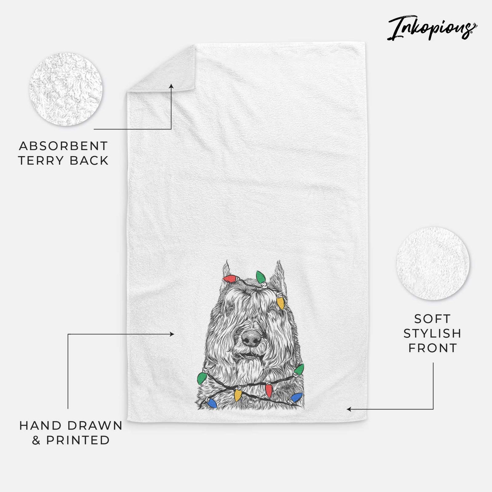 Sabre the Bouvier Des Flandres Decorative Hand Towel