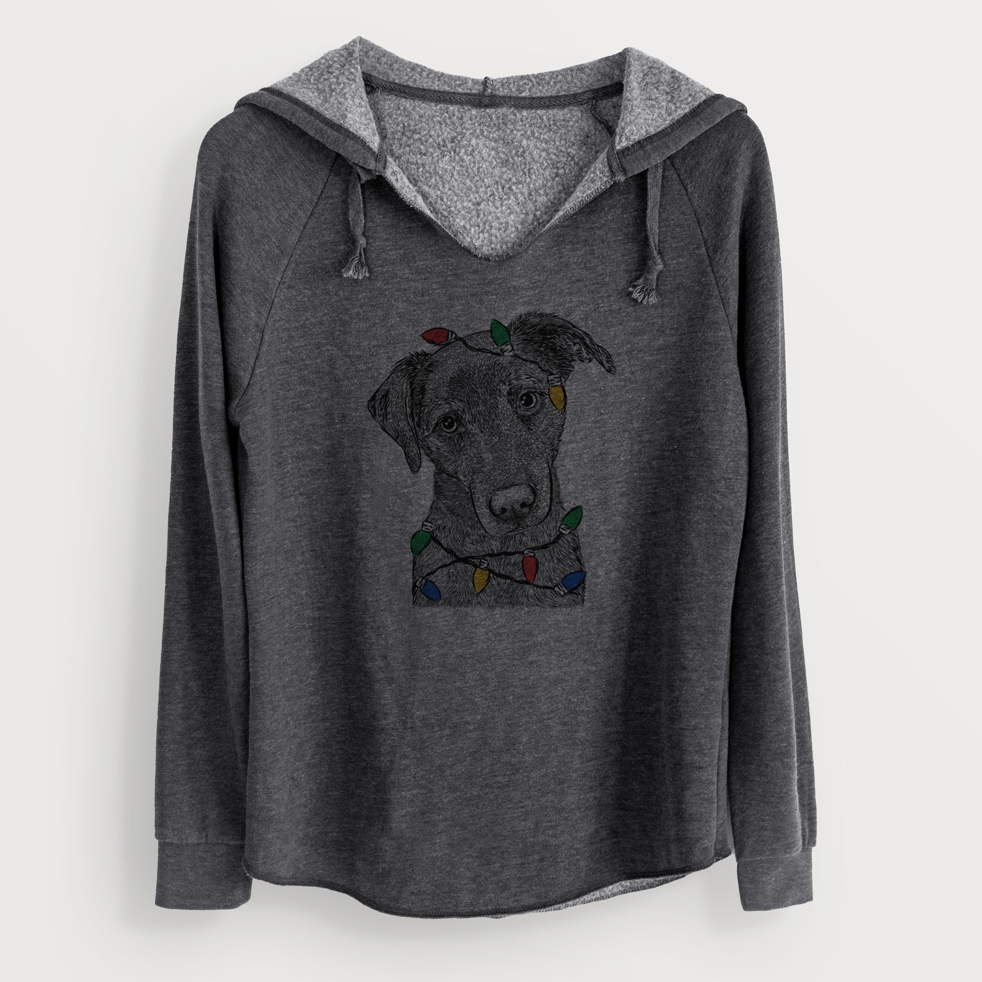 Christmas Lights Sadie the Whipador - Cali Wave Hooded Sweatshirt