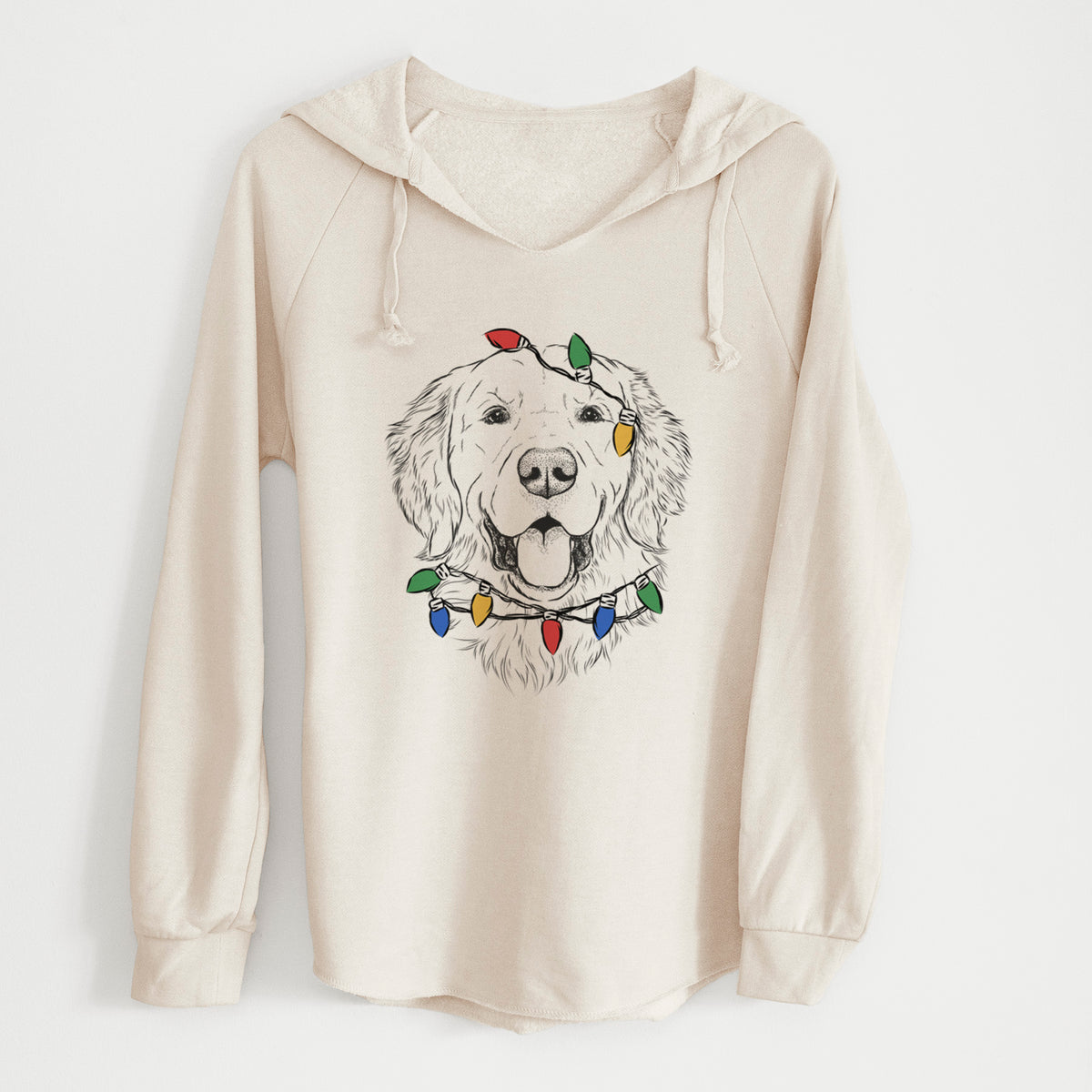 Christmas Lights Sam the Golden Retriever - Cali Wave Hooded Sweatshirt
