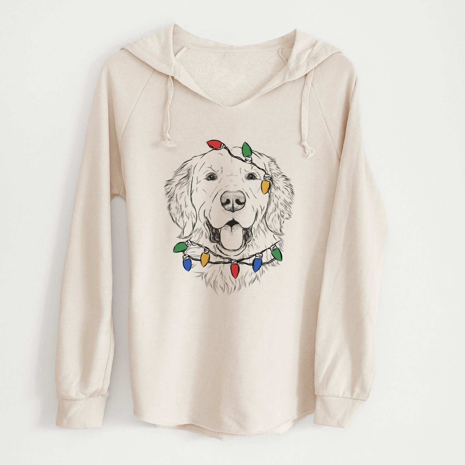 Christmas Lights Sam the Golden Retriever - Cali Wave Hooded Sweatshirt