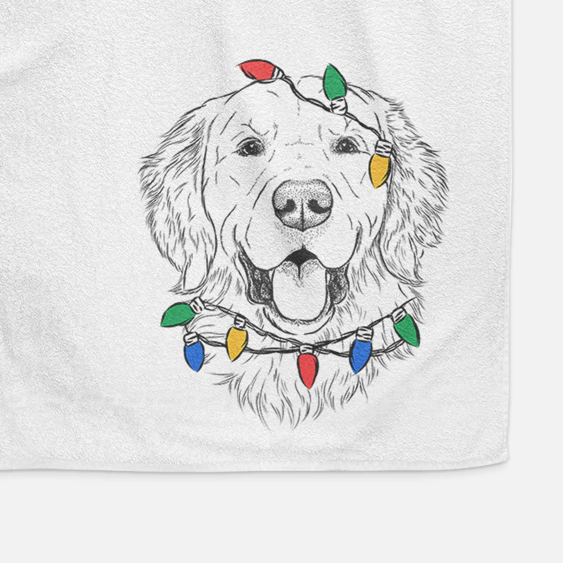 Sam the Golden Retriever Decorative Hand Towel