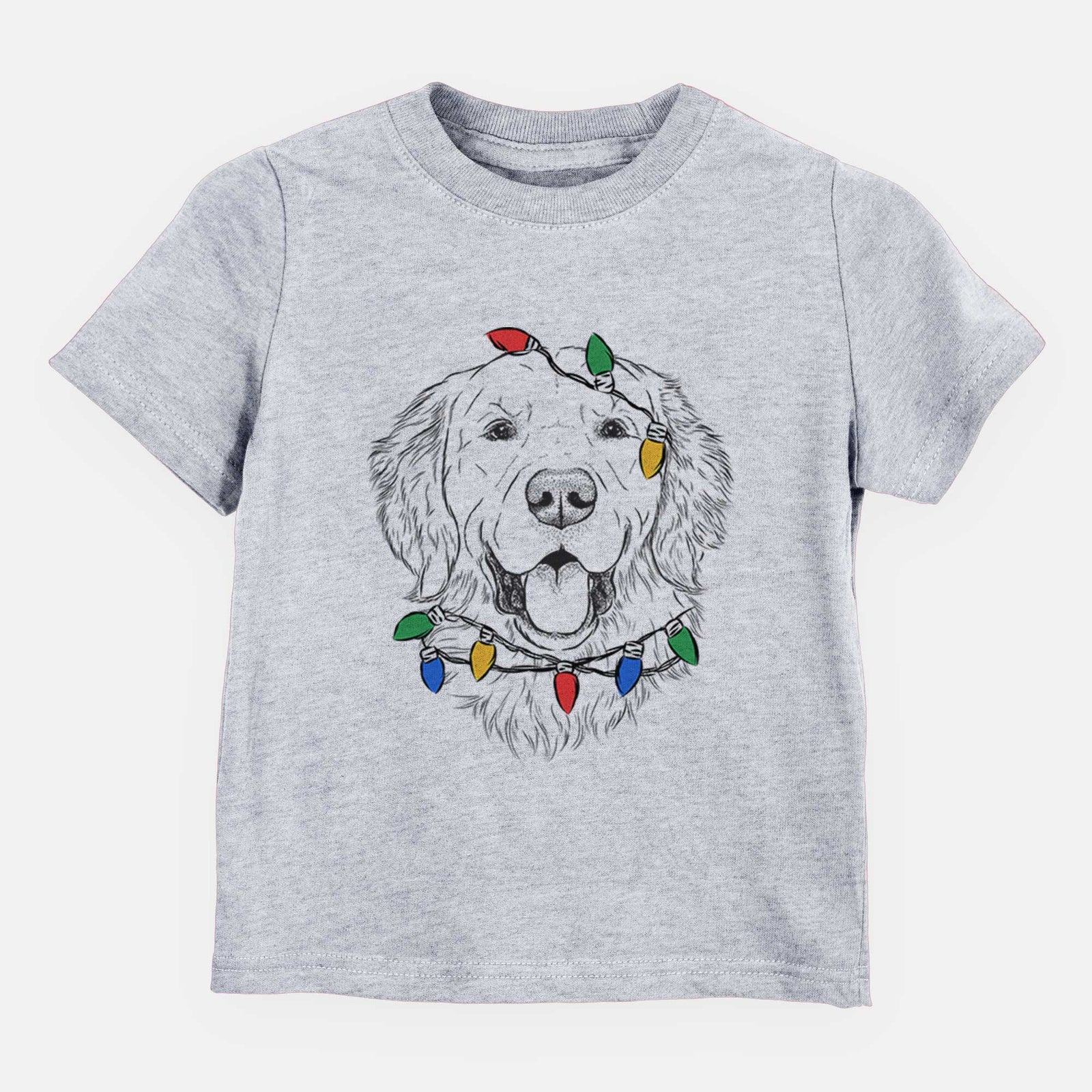 Christmas Lights Sam the Golden Retriever - Kids/Youth/Toddler Shirt