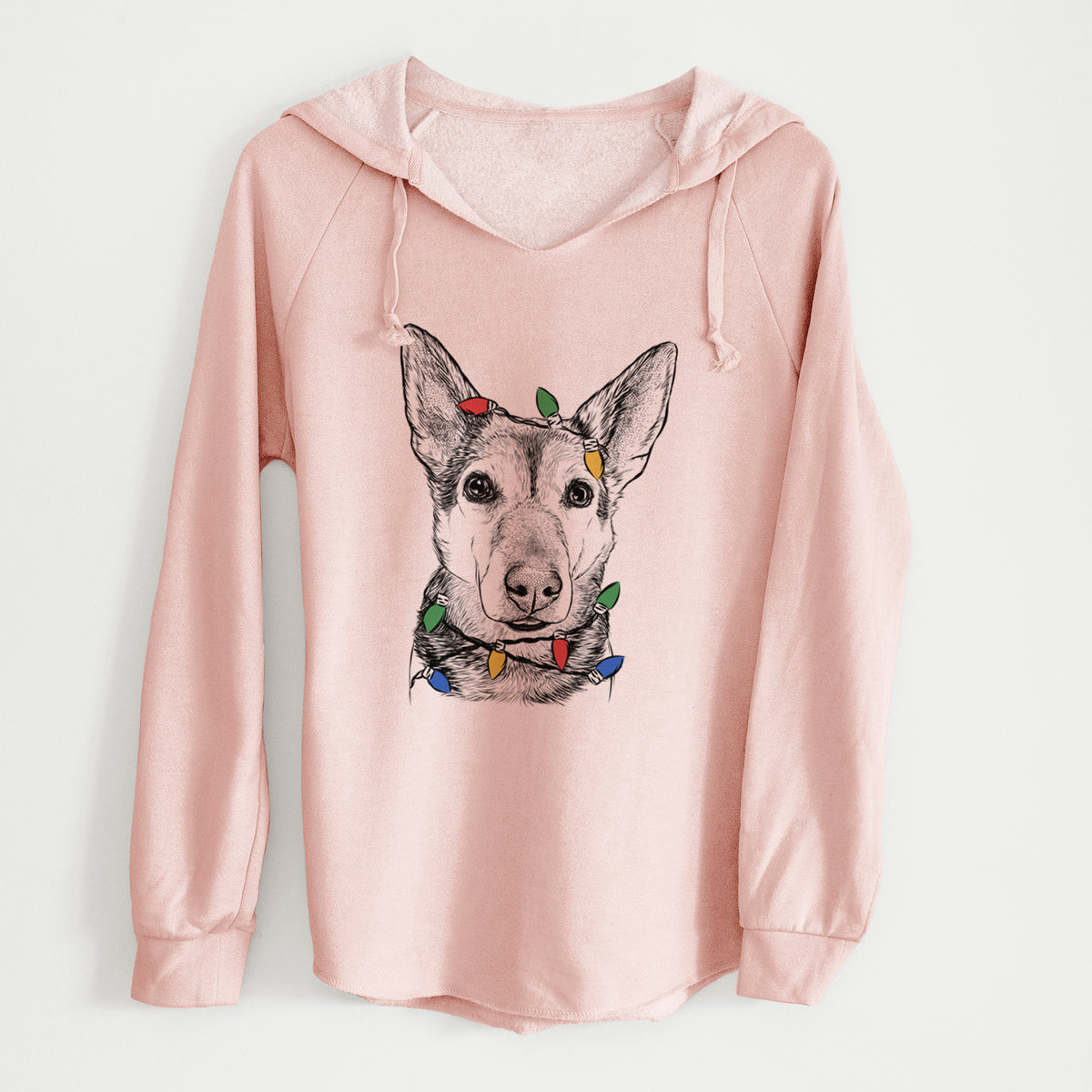 Christmas Lights Sammie the Mixed Breed - Cali Wave Hooded Sweatshirt