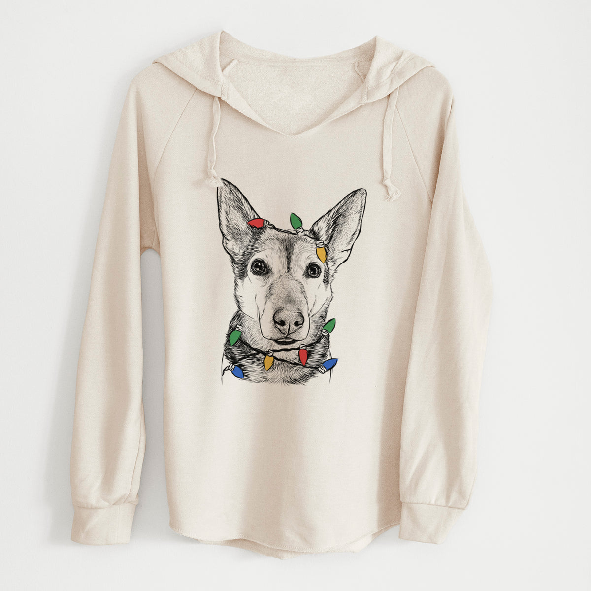 Christmas Lights Sammie the Mixed Breed - Cali Wave Hooded Sweatshirt
