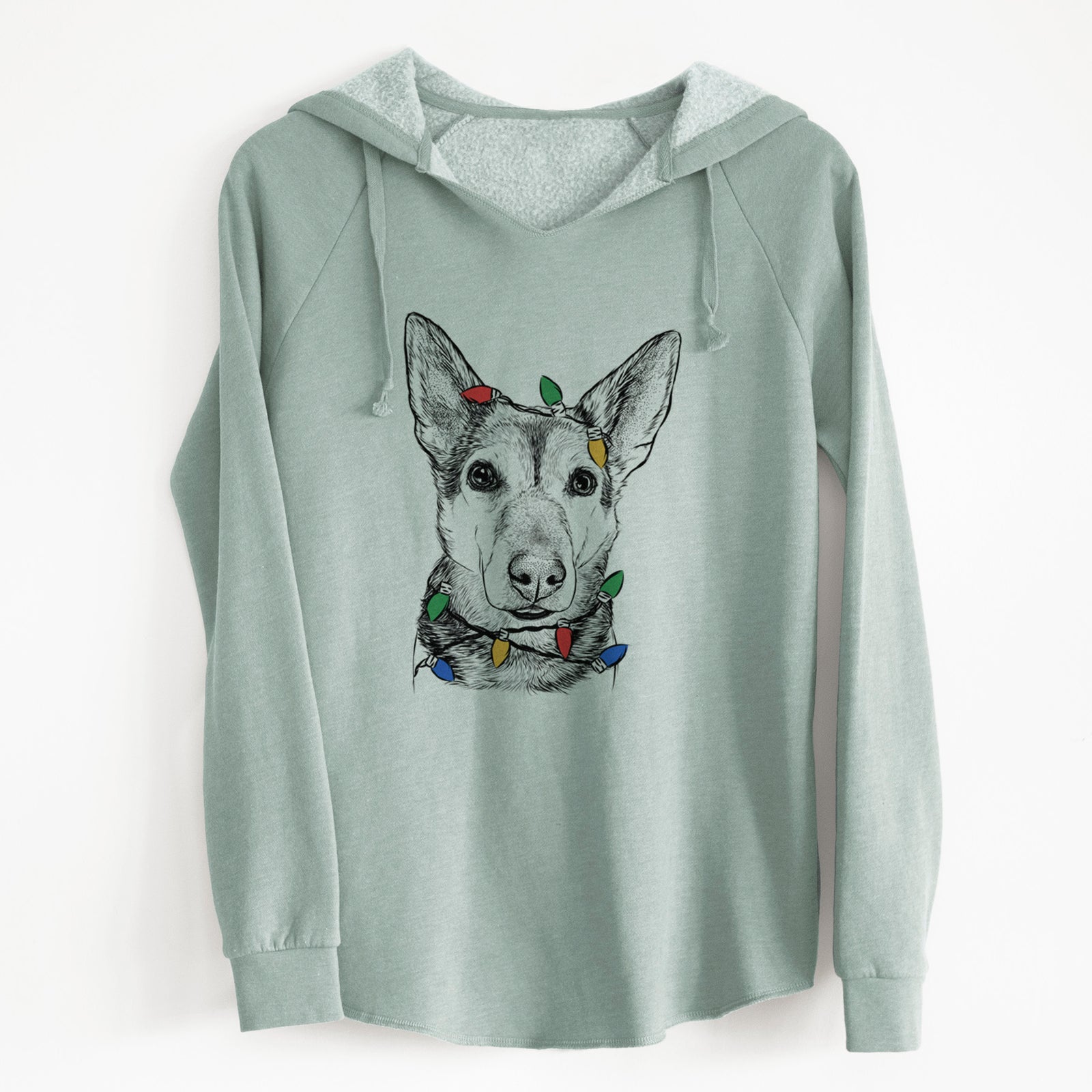 Christmas Lights Sammie the Mixed Breed - Cali Wave Hooded Sweatshirt