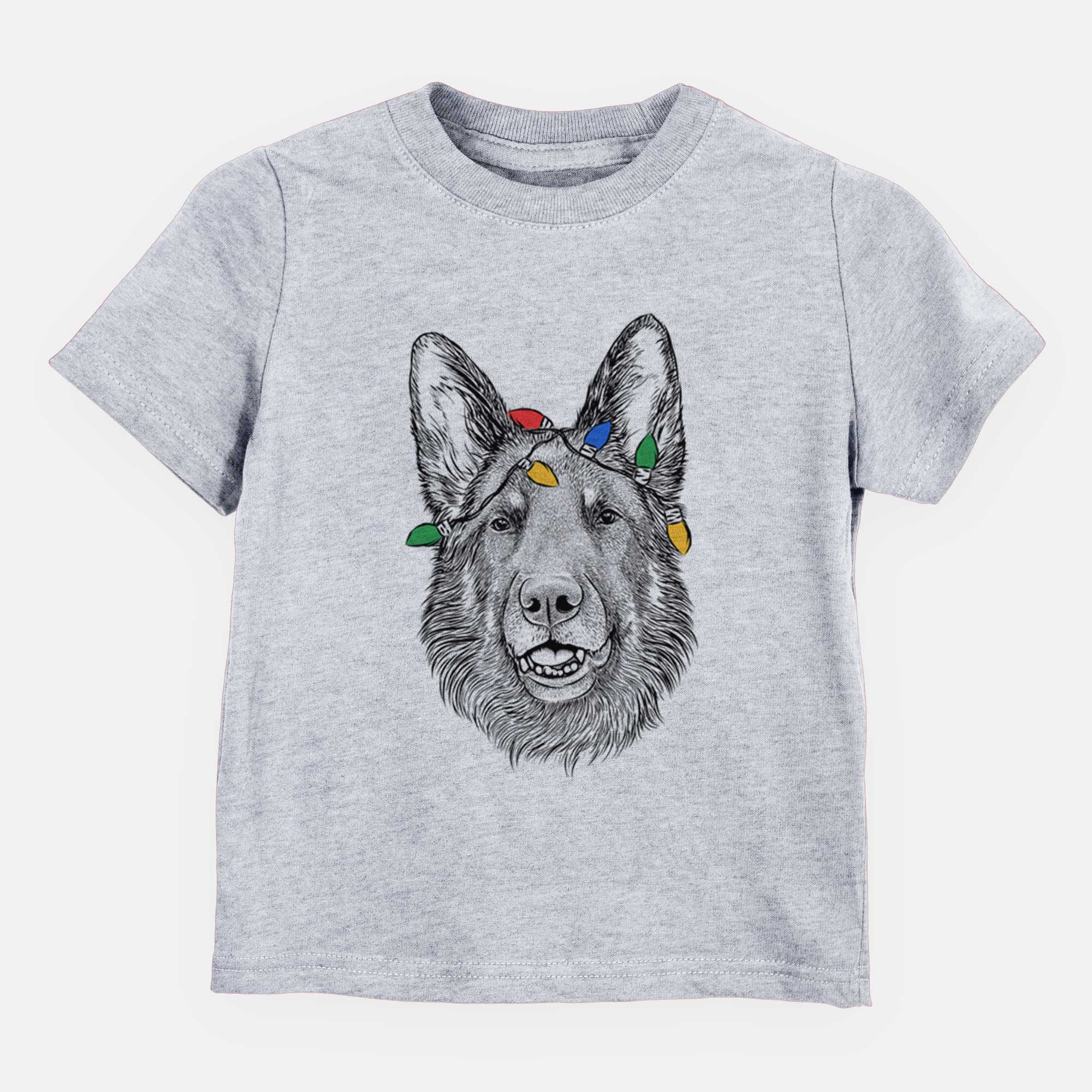 Christmas Lights Sammie the German Shepherd - Kids/Youth/Toddler Shirt