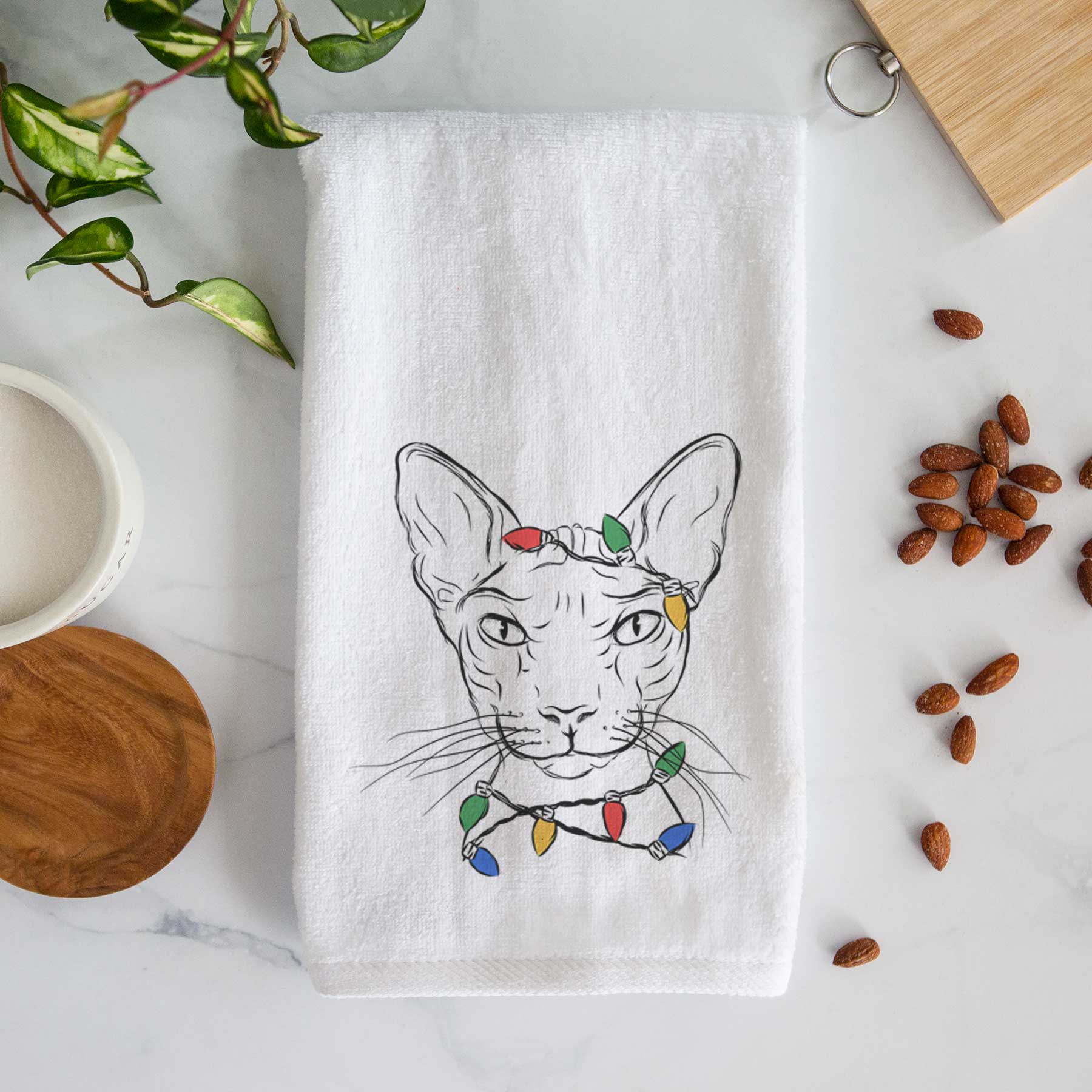 Sammy the Spinx Cat Decorative Hand Towel