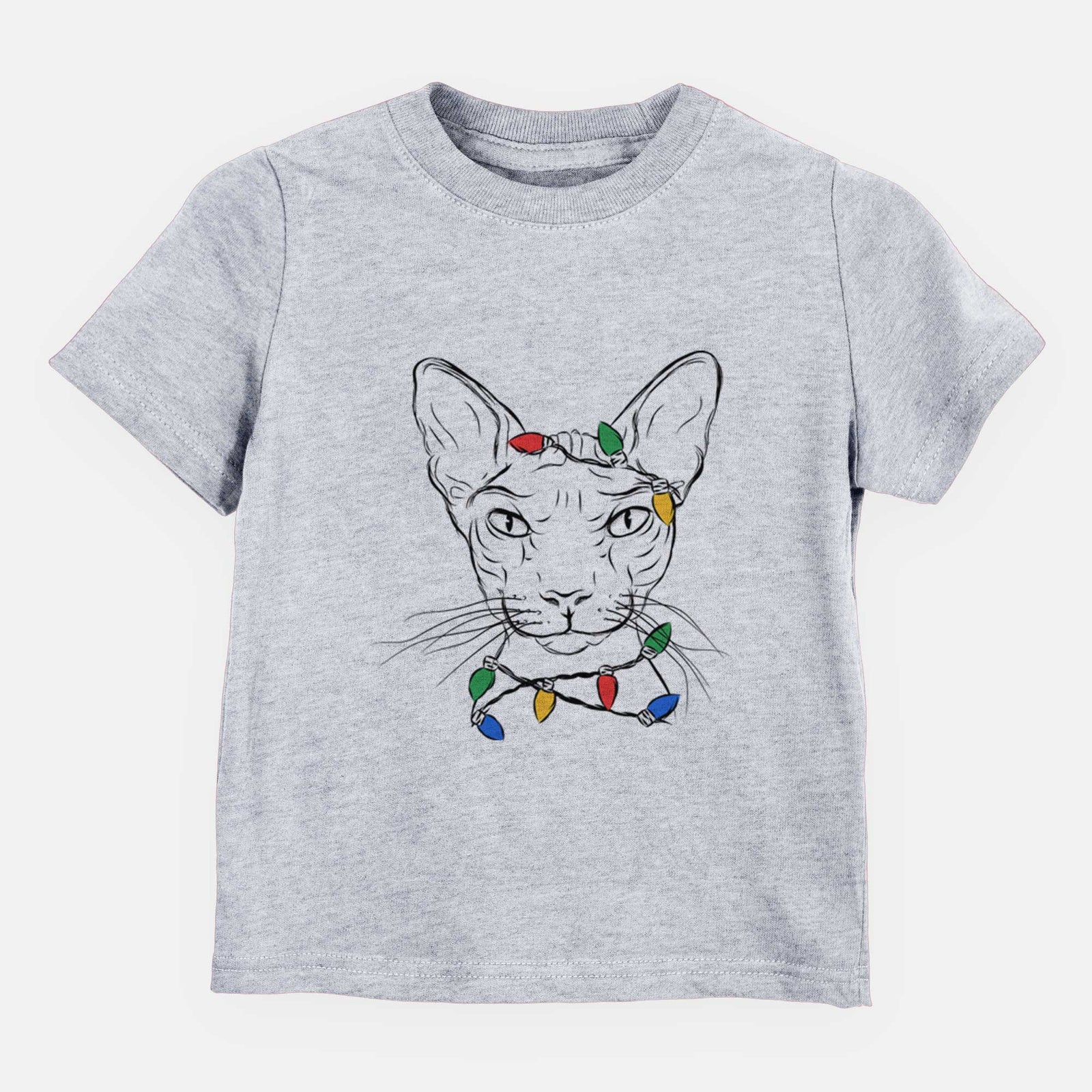 Christmas Lights Sammy the Spinx Cat - Kids/Youth/Toddler Shirt