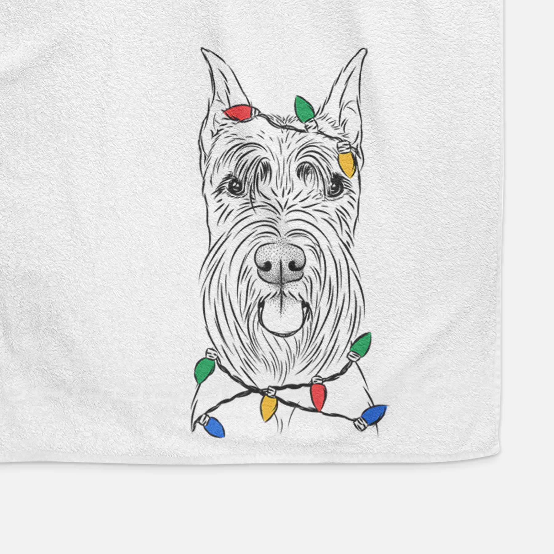 Samuel the Standard Schnauzer Decorative Hand Towel