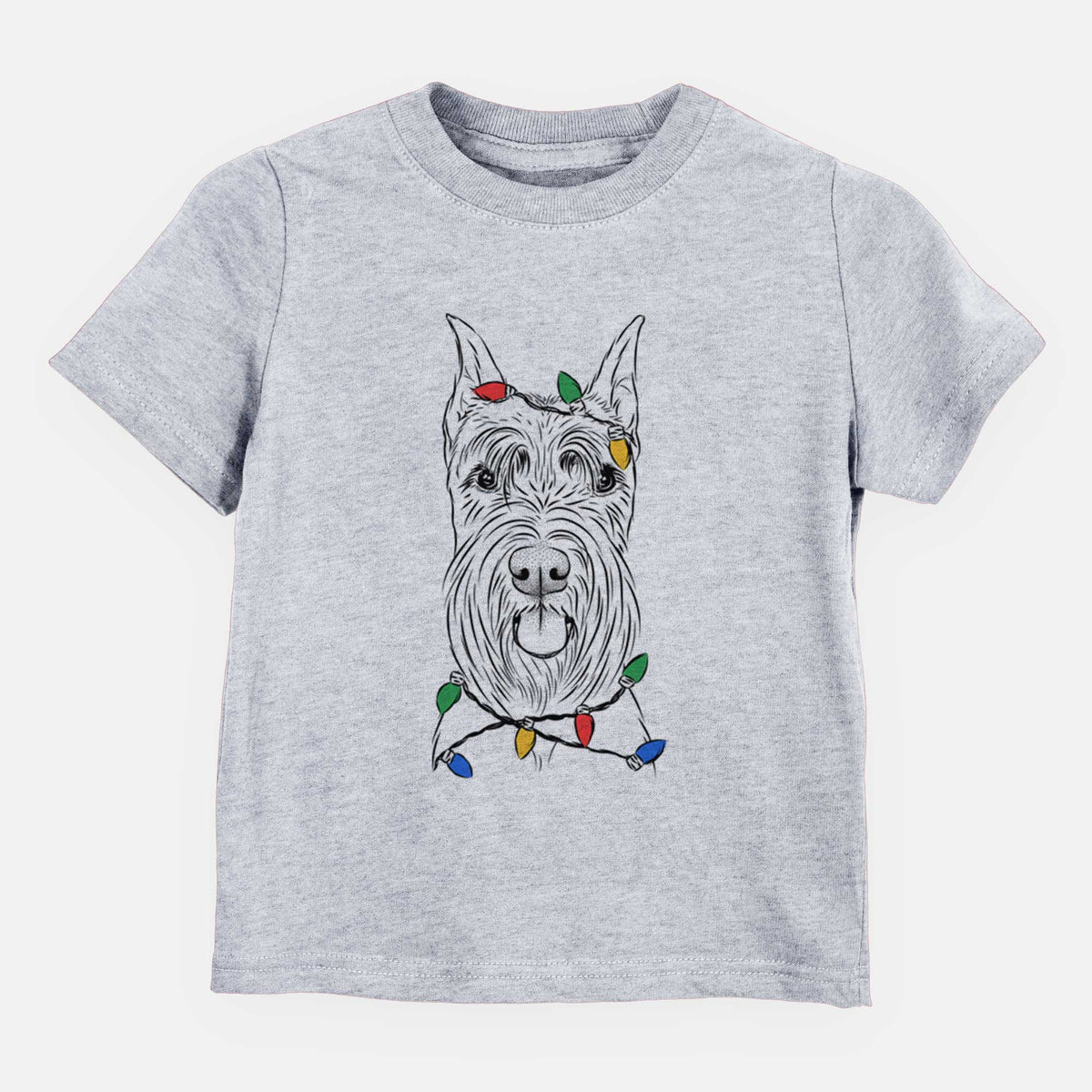 Christmas Lights Samuel the Standard Schnauzer - Kids/Youth/Toddler Shirt