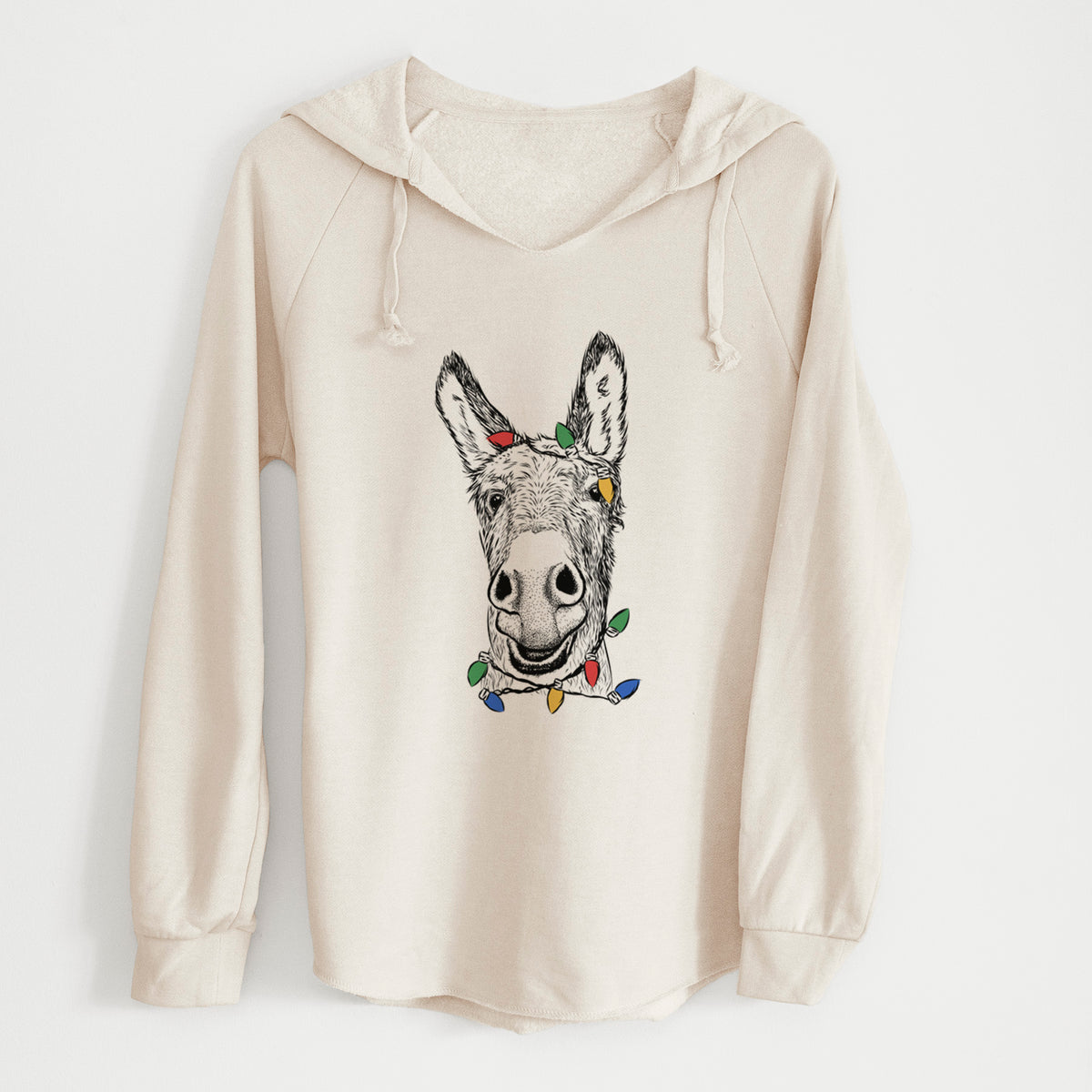 Christmas Lights Samule the Donkey - Cali Wave Hooded Sweatshirt