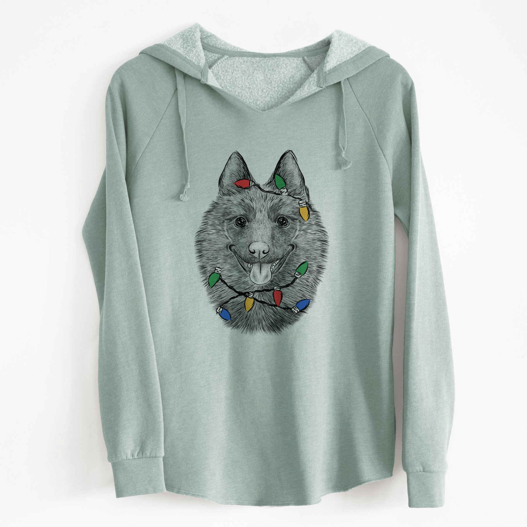 Christmas Lights Sander the Schipperke - Cali Wave Hooded Sweatshirt