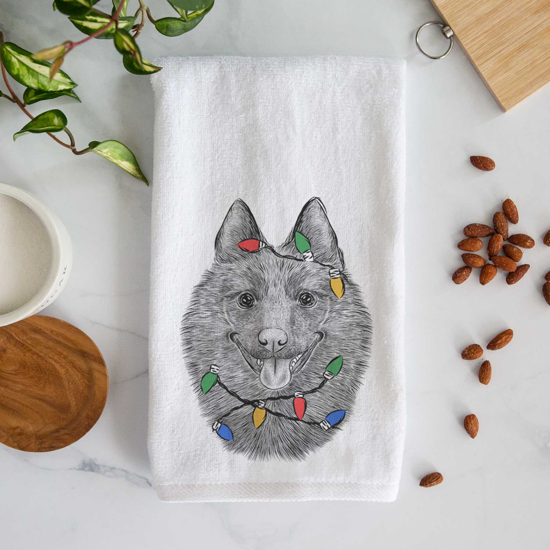 Sander the Schipperke Decorative Hand Towel