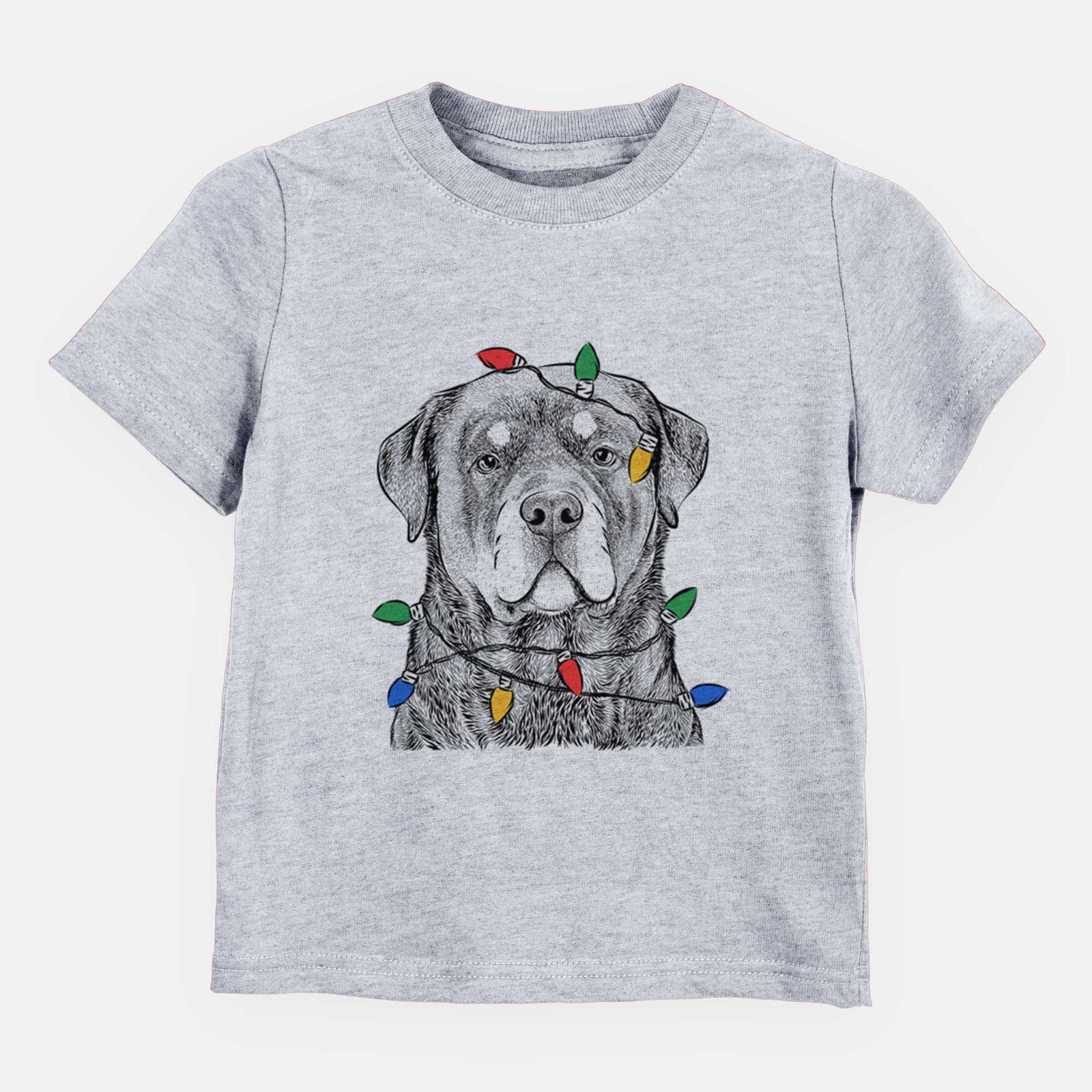 Christmas Lights Sarge the Rottweiler - Kids/Youth/Toddler Shirt