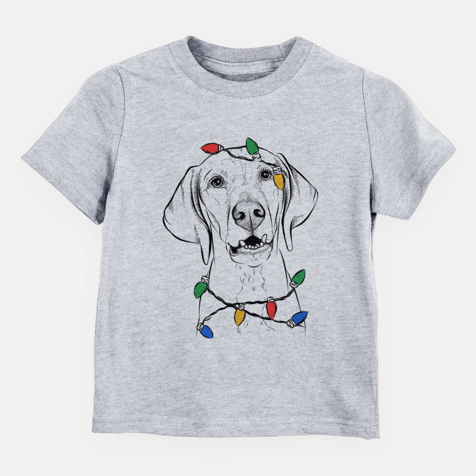 Christmas Lights Sarge the Vizsla - Kids/Youth/Toddler Shirt