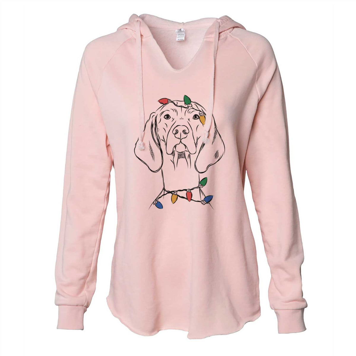 Christmas Lights Sawyer the Vizsla - Cali Wave Hooded Sweatshirt