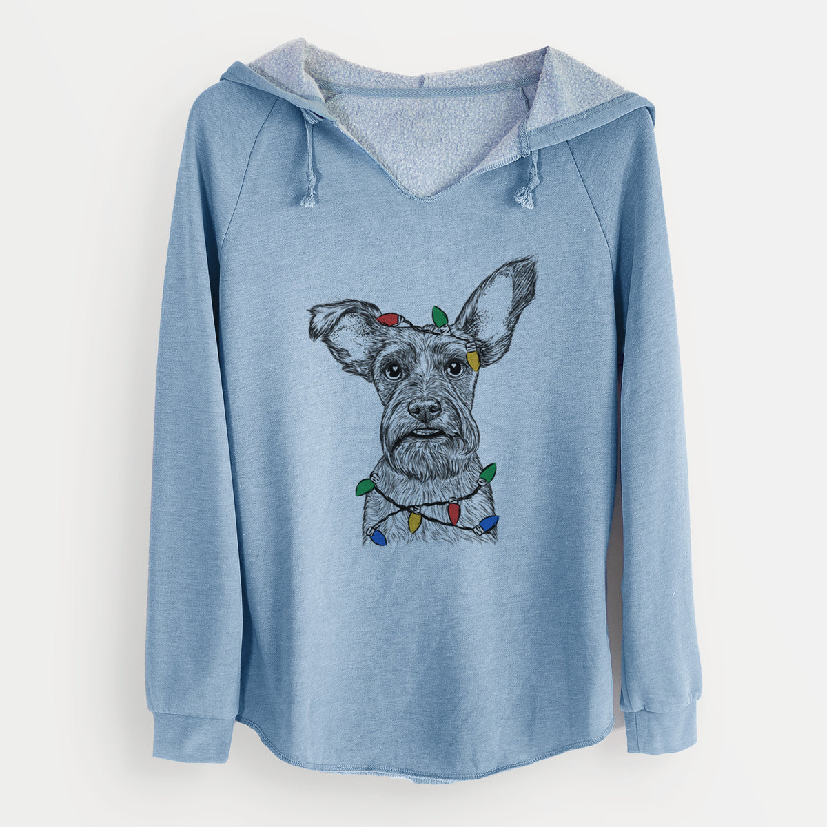 Christmas Lights Sawyer the Snorkie - Cali Wave Hooded Sweatshirt