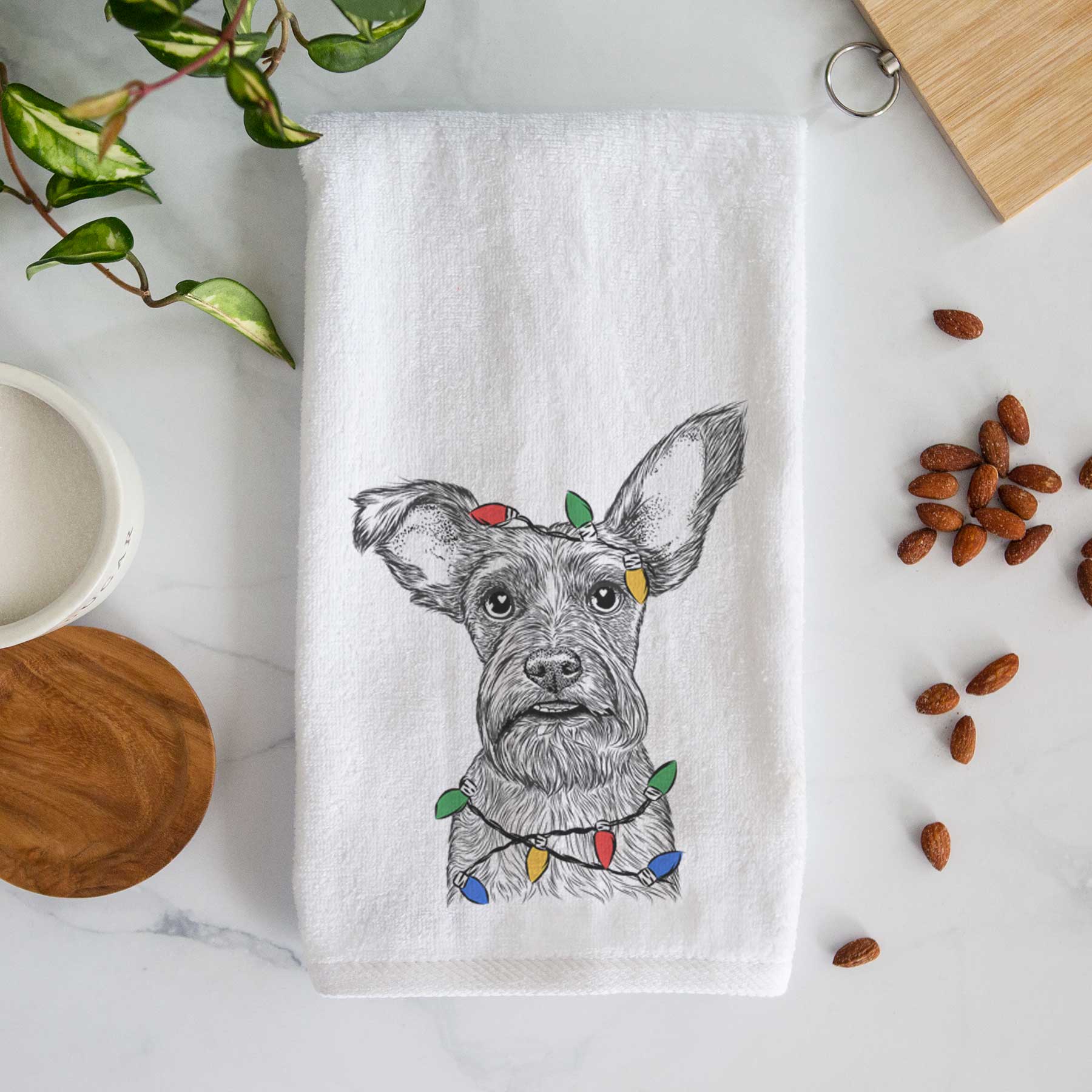 Sawyer the Snorkie Decorative Hand Towel