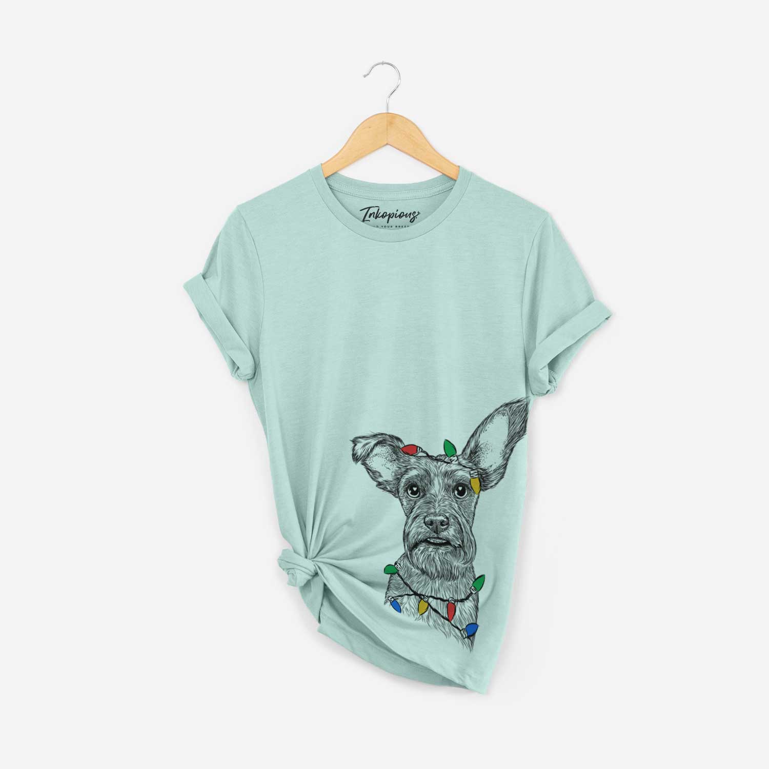 Christmas Lights Sawyer the Snorkie - Unisex Crewneck