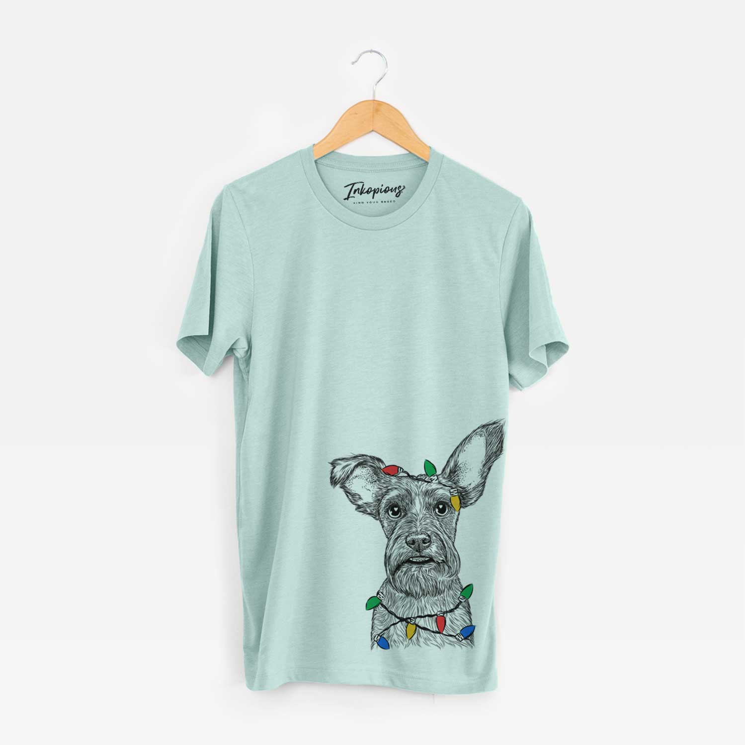 Christmas Lights Sawyer the Snorkie - Unisex Crewneck