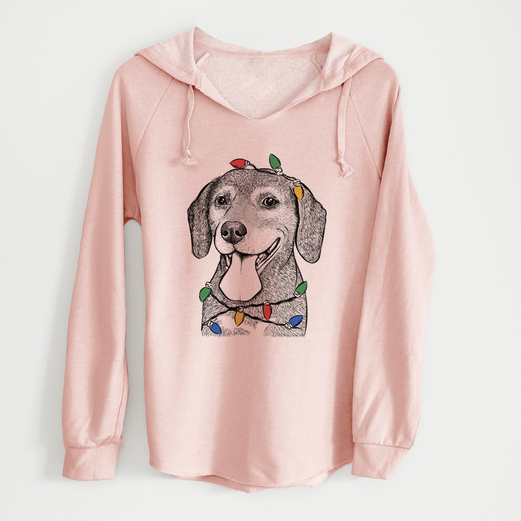 Christmas Lights Scarlett the Beagle - Cali Wave Hooded Sweatshirt