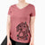 Christmas Lights Scarlett the Beagle - Women's V-neck Shirt