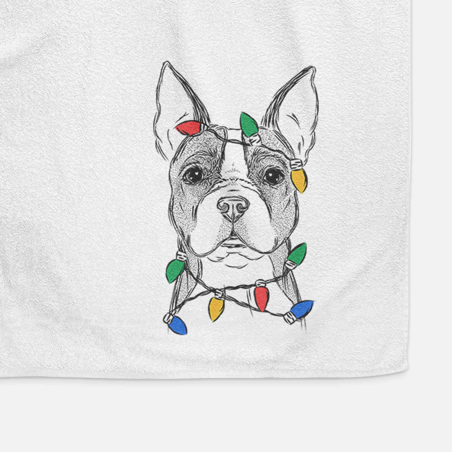 Scout the Boston Terrier Decorative Hand Towel