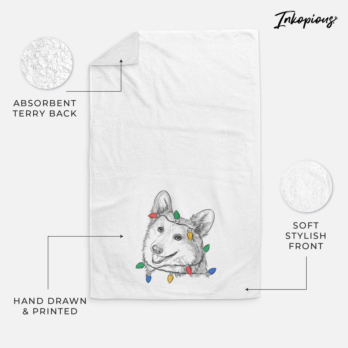 Scout the Pembroke Welsh Corgi Decorative Hand Towel