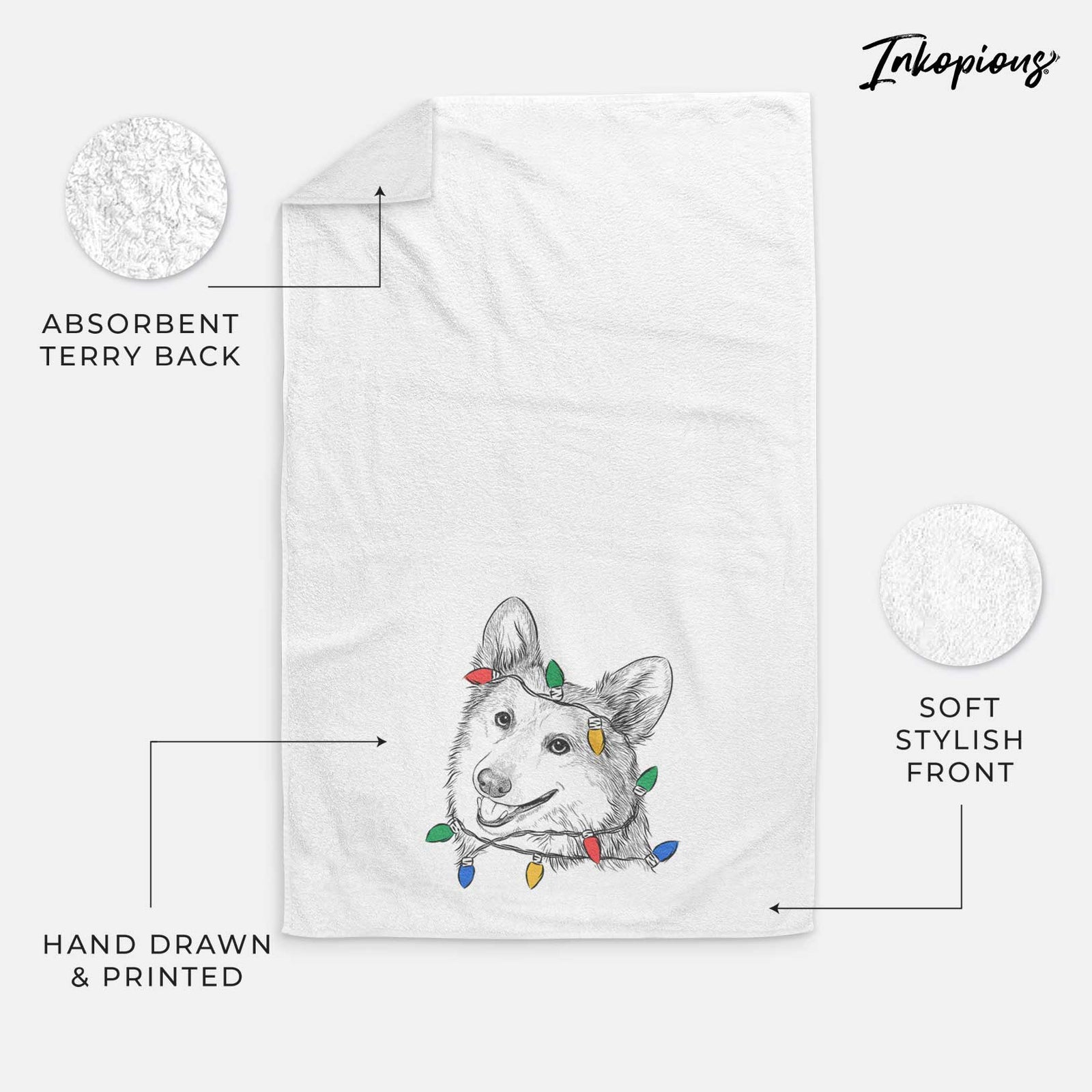 Scout the Pembroke Welsh Corgi Decorative Hand Towel