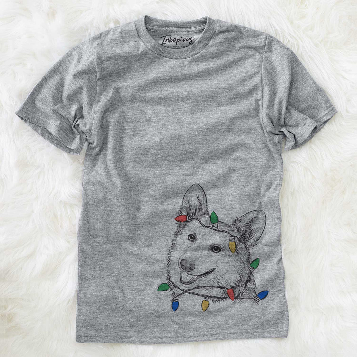 Christmas Lights Scout the Pembroke Welsh Corgi - Unisex Crewneck