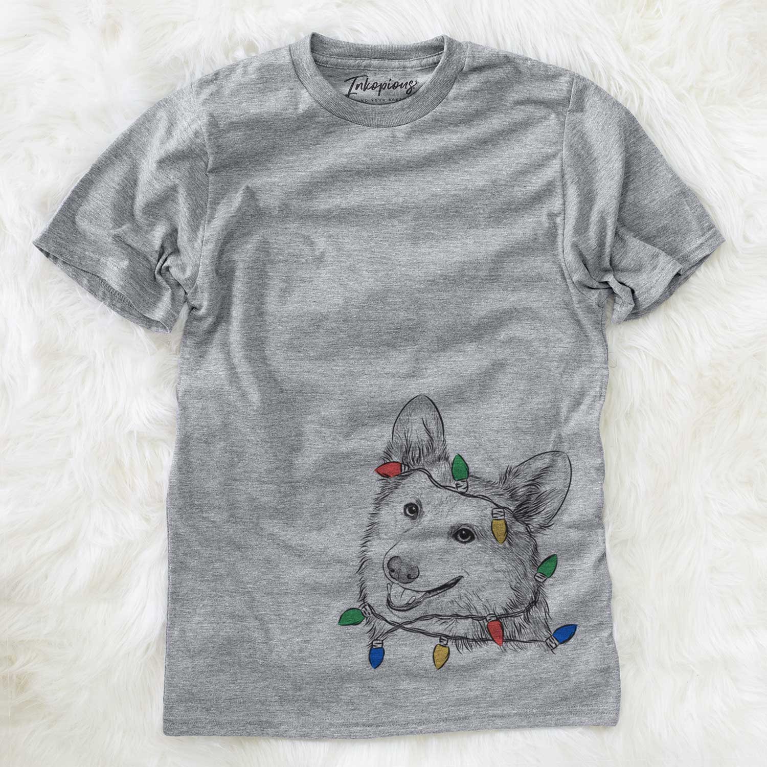 Christmas Lights Scout the Pembroke Welsh Corgi - Unisex Crewneck