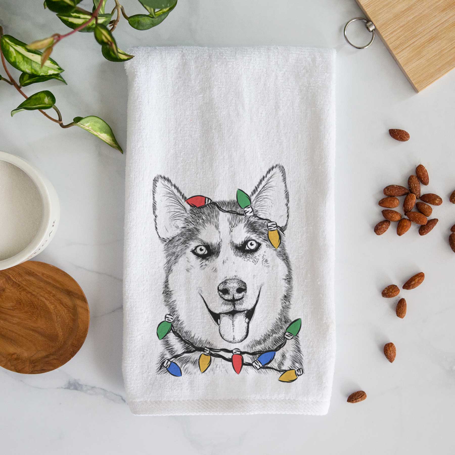 Sesi the Siberian Husky Hand Towel